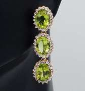 Peridot and Topaz Waterfall Sterling Silver Earrings