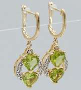 Peridot and Topaz Sterling Silver Dangle Earrings