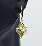 Peridot and Topaz Sterling Silver Dangle Earrings