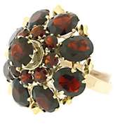 Nice Garnet Cluster Ring