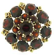 Nice Garnet Cluster Ring