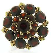 Nice Garnet Cluster Ring