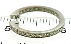 Fancy 14kt White Gold Diamond in out Hoop Earrings