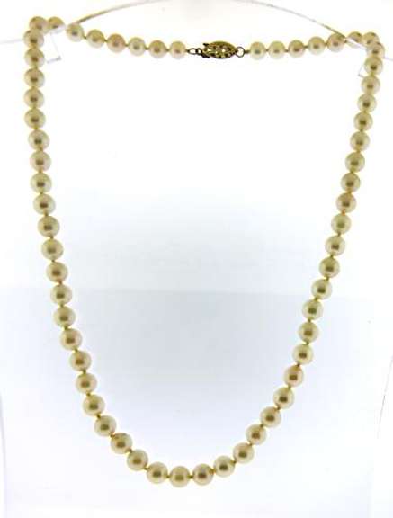Classic 14kt YG Pearl Strand Necklace