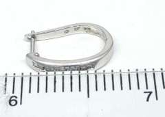 Diamond Elongated Hinged Hoop Earrings