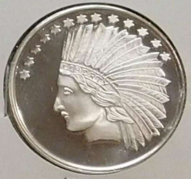 PROOF 1 oz Silver round - Indian