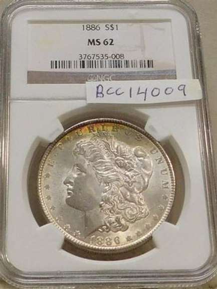 1886 Morgan Dollar  NGC  MS-62