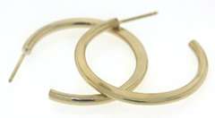 Simple 14kt Yellow Gold Hoop Earrings