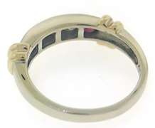 Amazing Diamond and Ruby Two tone Band