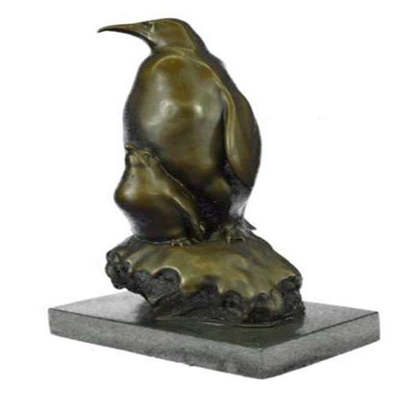 Emperor Penguin Family Bronze Sculpture