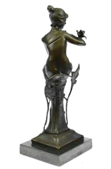 Bronze Seated Girl Sculpture
