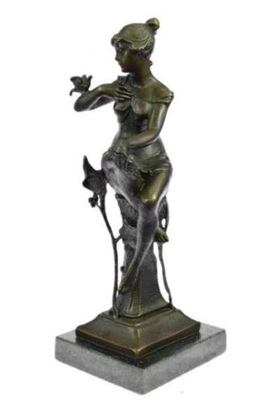 Seated Girl Bronze Sculpture