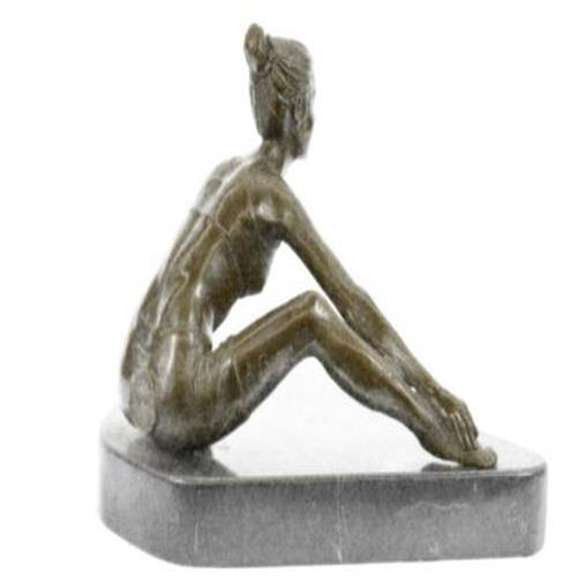 Abstract Female Gymnast Bronze Sculpture