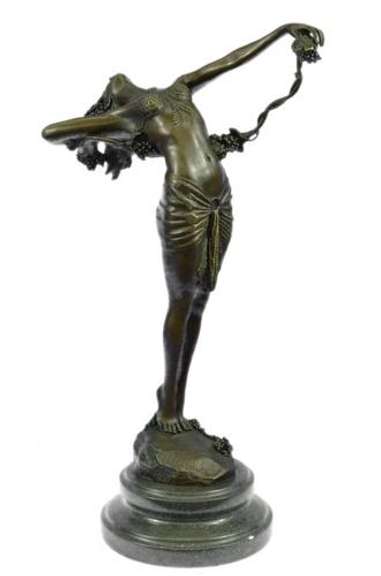Nude Beauty Stretching Bronze Figurine