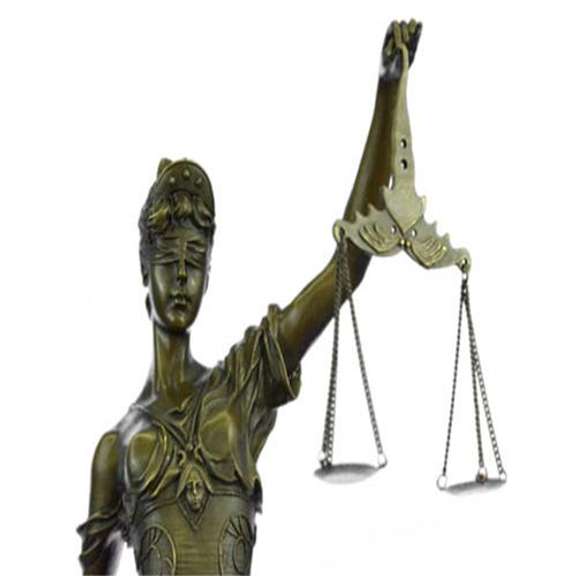 25 inches Tall Blind Justice Hot Cast Broze Sculpture