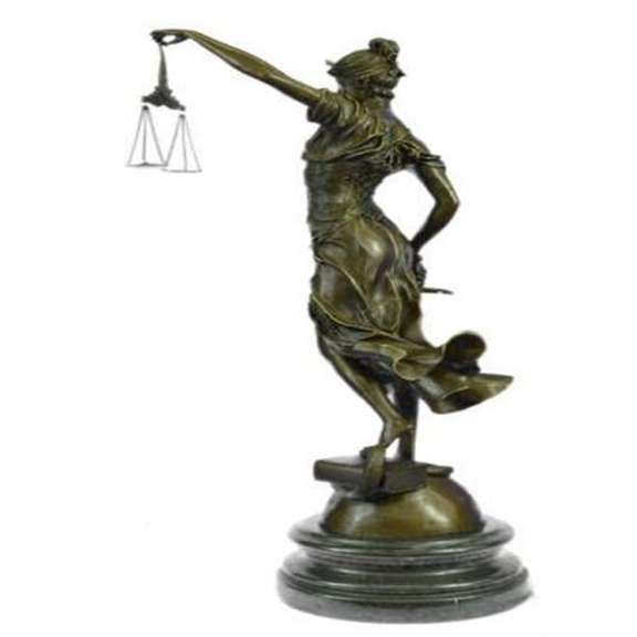 25 inches Tall Blind Justice Hot Cast Broze Sculpture
