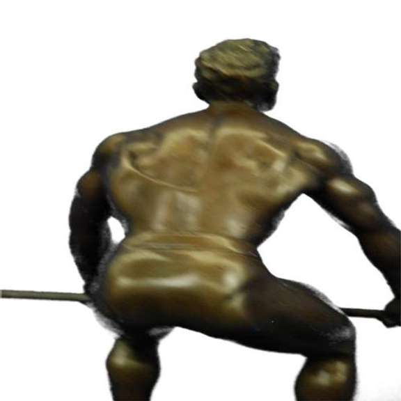 Power Weightlifters Sport Memorabilia Bronze Figure