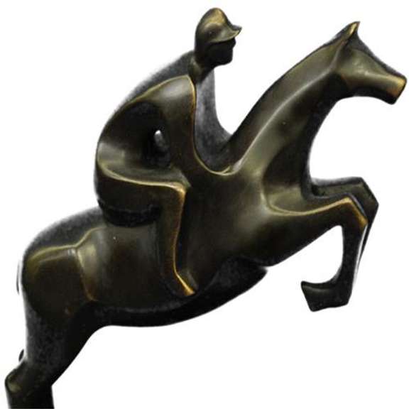 Sport Jockey on Horse Bronze Sculpture