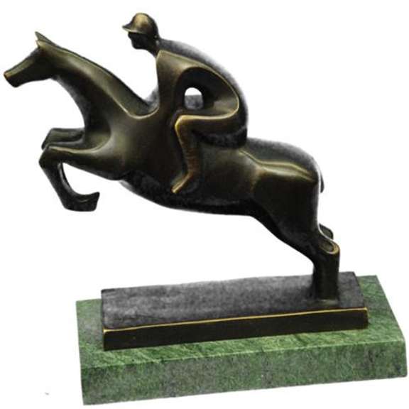 Sport Jockey on Horse Bronze Sculpture