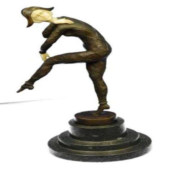 Napoleon Dancer Bronze Sculpture on Marble Base Statue