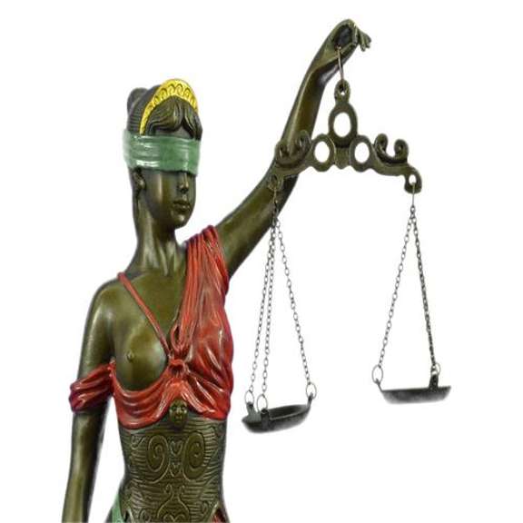 Bronze Scale of Justice Blind Justice Sculpture
