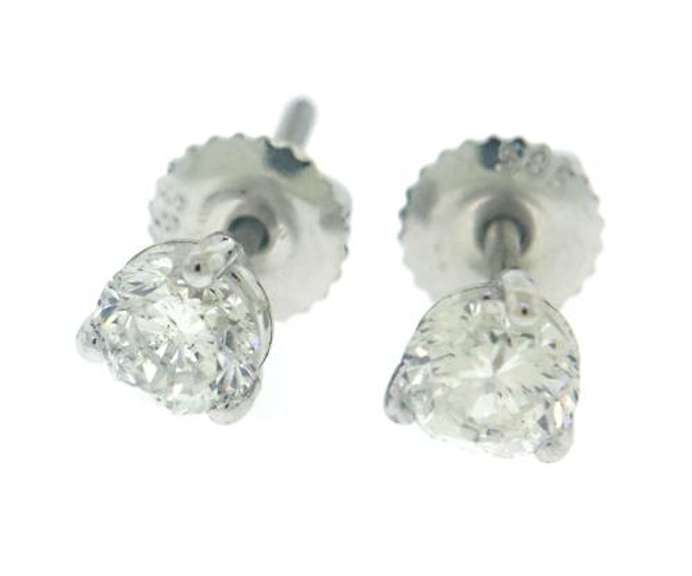 Classic Round Brilliant Cut Diamond Earrings