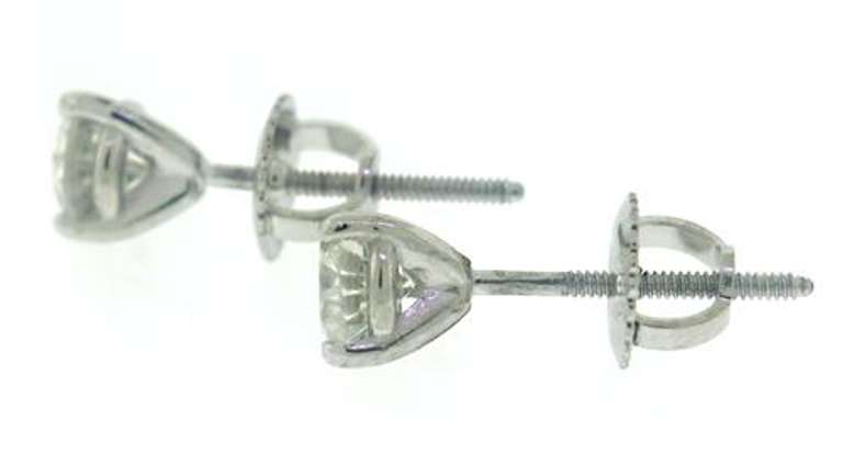 Classic Round Brilliant Cut Diamond Earrings