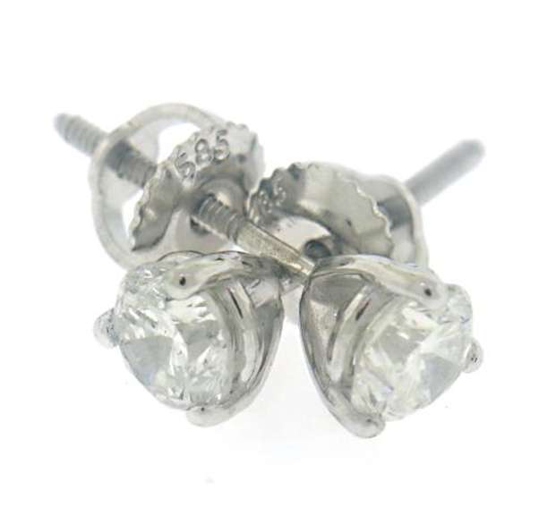 Classic Round Brilliant Cut Diamond Earrings