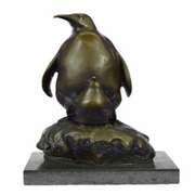 Emperor Penguin Family Bronze Sculpture
