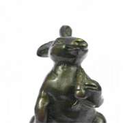 Animal Edition Bronze Bunny With Carrot Sculpture