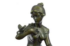 Bronze Seated Girl Sculpture