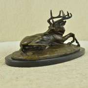 Trophy Antelope Buck Bronze Sculpture