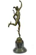 Stunning Mercury Hermes Bronze Figurine