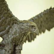 Eagle Bronze Sculpture on Marble Base Figurine