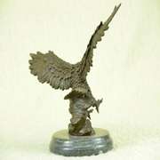 Eagle Bronze Sculpture on Marble Base Figurine