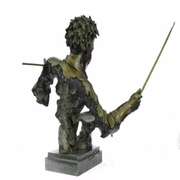 Bronze Drum Set Figurine on Marble Base Statue