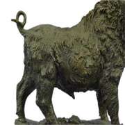 Wild Boar Pig Art Deco Bronze Figurine