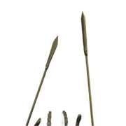 Pair Two Japanese Warrior with Shield Bronze Sculpture