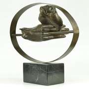 Hand holding each other Bronze Sculpture