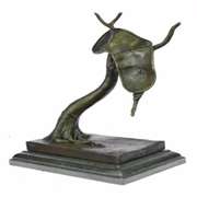 Abstract Modern Art Melting Clock Bronze Sculpture