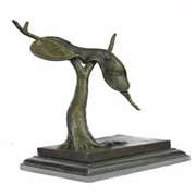 Abstract Modern Art Melting Clock Bronze Sculpture