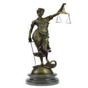 25 inches Tall Blind Justice Hot Cast Broze Sculpture