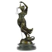 25 inches Tall Blind Justice Hot Cast Broze Sculpture