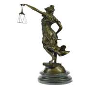 25 inches Tall Blind Justice Hot Cast Broze Sculpture