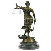 25 inches Tall Blind Justice Hot Cast Broze Sculpture