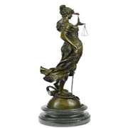 25 inches Tall Blind Justice Hot Cast Broze Sculpture