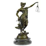 25 inches Tall Blind Justice Hot Cast Broze Sculpture