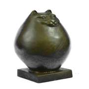 Handcrafted Detailed Hot Cast Cat Bronze Sculpture