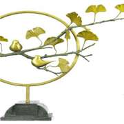 Multi Color Patina Love Birds Bronze Sculpture