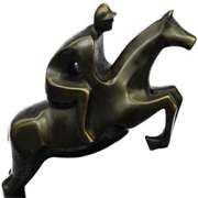 Sport Jockey on Horse Bronze Sculpture